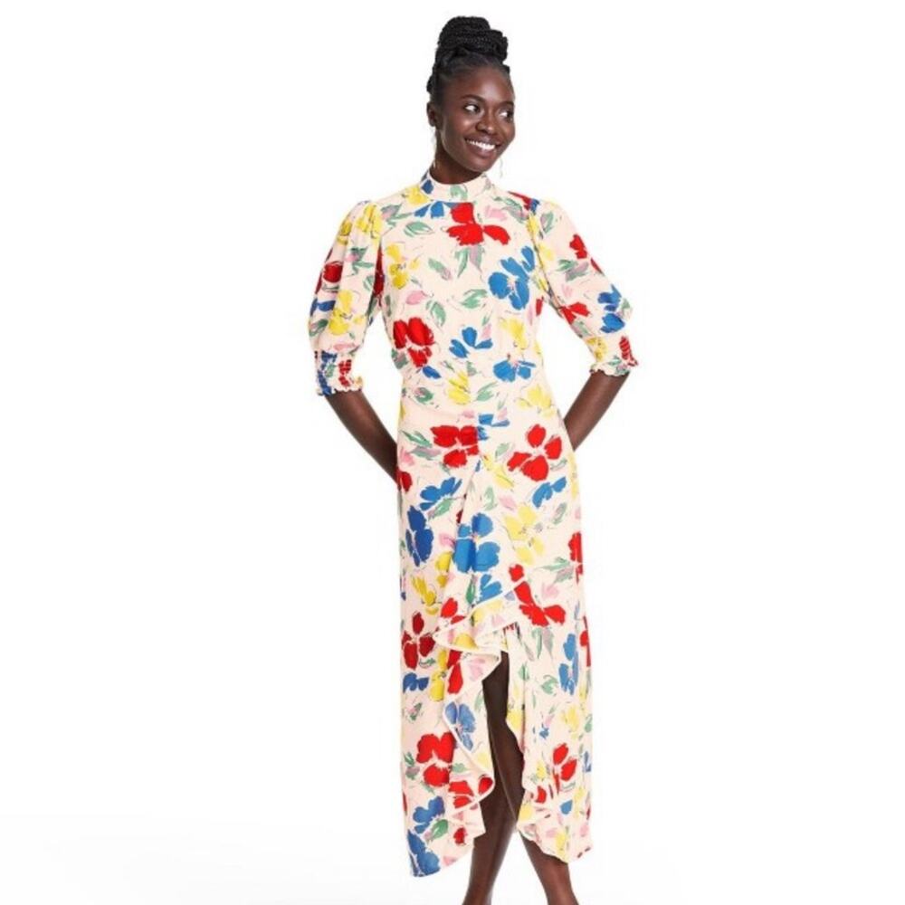 Floral Mock Neck Ruffle Dress - RIXO for Target